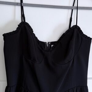 Aritzia Wilfred Fable Jumpsuit Black Wide Leg Size 8 NWT